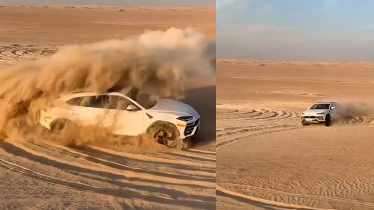 Οργώνει την άμμο η Lamborghini Urus